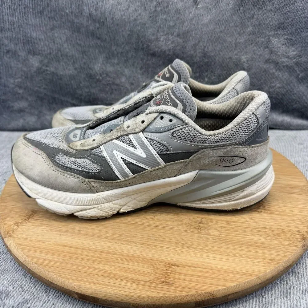 New Balance 990 V5 Shoes Womens Size 9 Gray Suede Mesh Running Athletic Sneakers